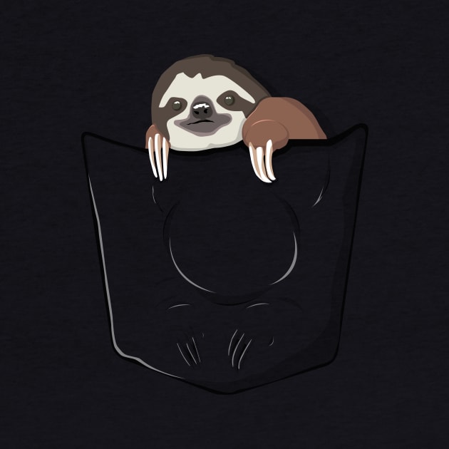 Sloth in a pocket by Bomdesignz
